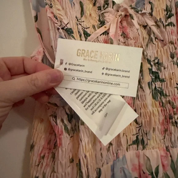 NWT Grace Karin Floral Women’s Dress - Picture 2 of 3